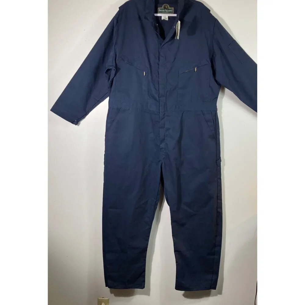 Mens Berne Apparel Navy Unlined CoverallsNavy NWT 52S
